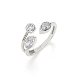 3 STONE SENA DIAMOND RING WHITE GOLD