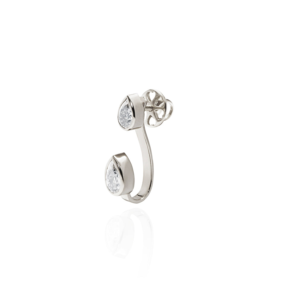 HALO DUO DROP DIAMOND EARRINGS