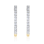 E’LHAA Aria diamond hoops in yellow gold, lab-grown diamonds
