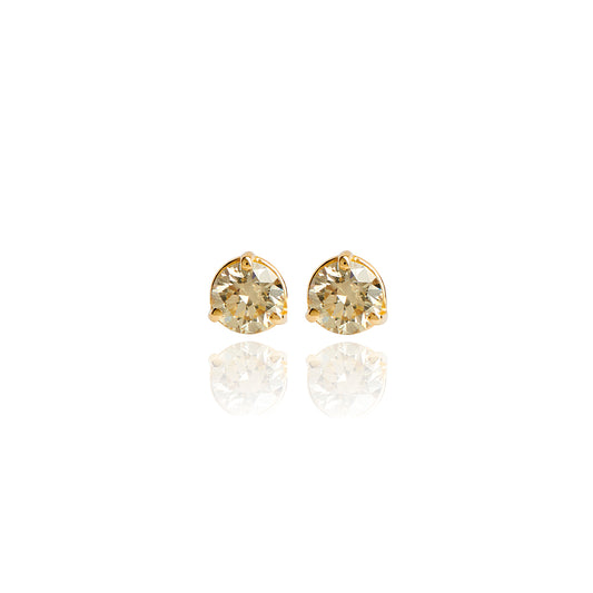 SOLO CHAMPAGNE DIAMOND STUDS