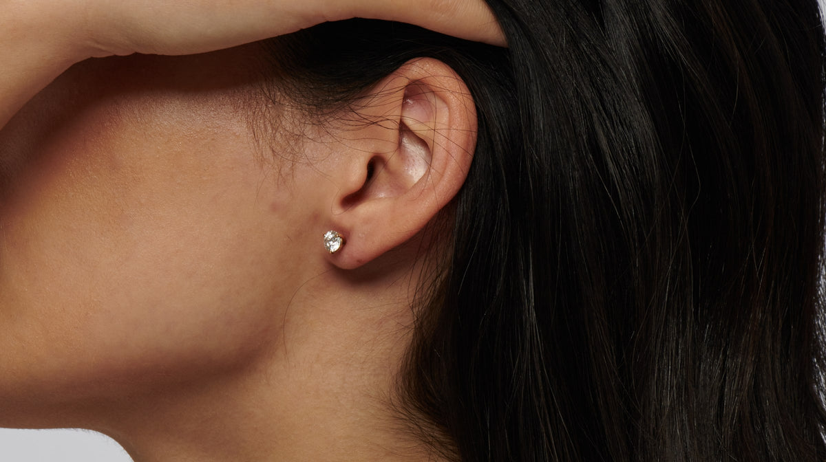 E’LHAA My First Diamond solo stud, worn